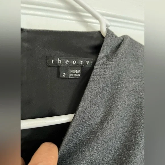 Theory Colette Bristol Wool Blend Stretch Sheath Front Pocket Dress Size 2 - Picture 6 of 11